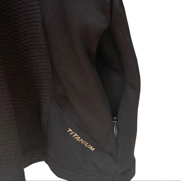 COLUMBIA Titanium Full Zip Black Hooded Jacket Stretch Athletic Size Large - Picture 13 of 16